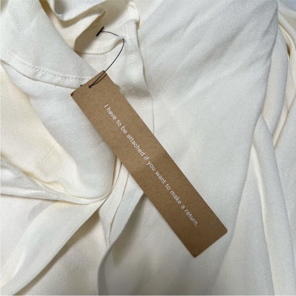 Reformation Lecce Maxi Crepe Sweetheart neckline Wedding Dress Ivory Bridal Sz 4 - Picture 8 of 14